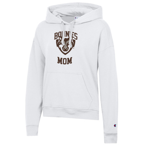  Champion Womens White Powerblend Pullover Hood - St Bonaventure Mom