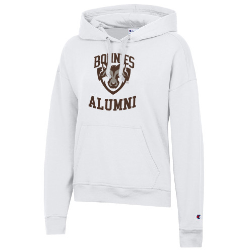  Champion Womens White Powerblend Pullover Hood - St Bonaventure Alumni
