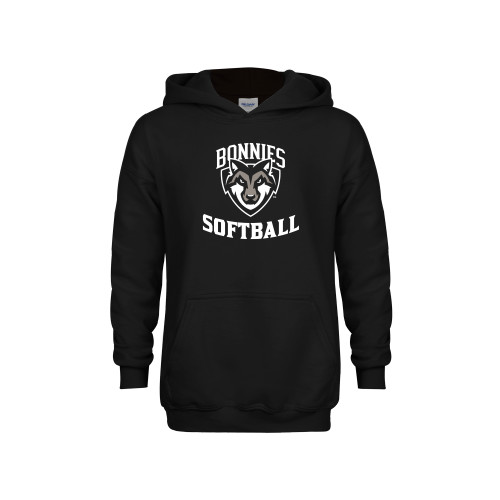  Youth Black Fleece Hoodie - St Bonaventure Softball
