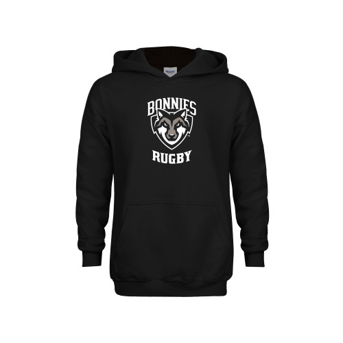  Youth Black Fleece Hoodie - St Bonaventure Rugby