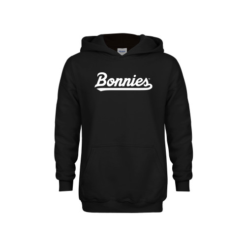  Youth Black Fleece Hoodie - St Bonaventure Bonnies Script