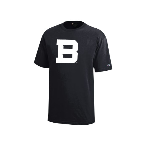  Champion Youth Black Short Sleeve Tee - St Bonaventure Secondary Mascot Mark