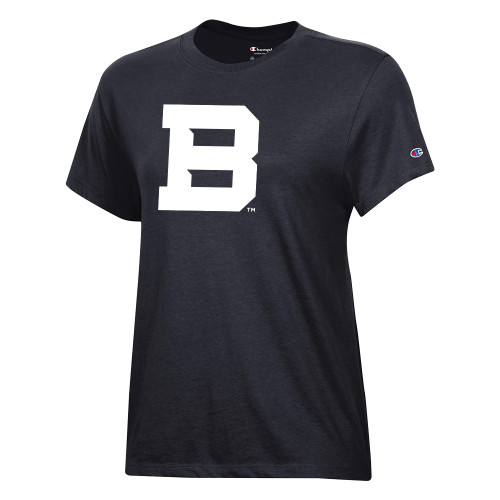  Champion Womens Black Core Short Sleeve Tee - St Bonaventure Secondary Mascot Mark