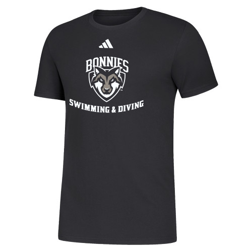  Adidas Black Fresh Tee - St Bonaventure Swim and Diving - Adidas
