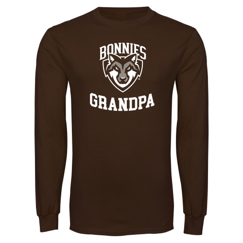  Brown Long Sleeve T Shirt - St Bonaventure Grandpa