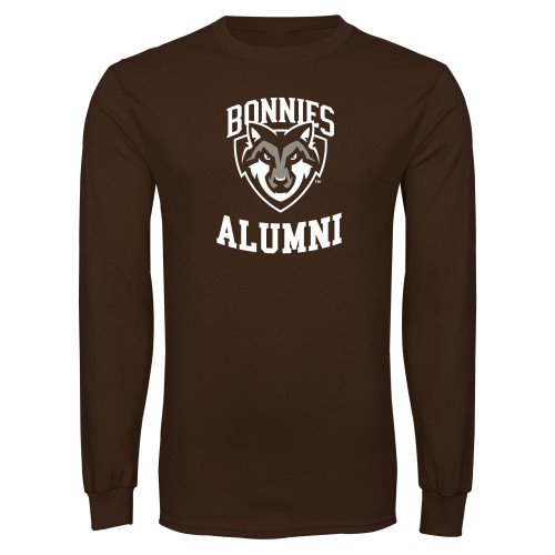 Brown Long Sleeve T Shirt - St Bonaventure Alumni