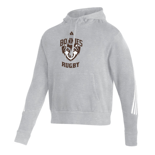  Adidas Medium Grey Heather Pullover Hood - St Bonaventure Rugby - Adidas