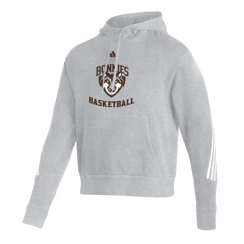  Adidas Medium Grey Heather Pullover Hood - St Bonaventure Basketball - Adidas