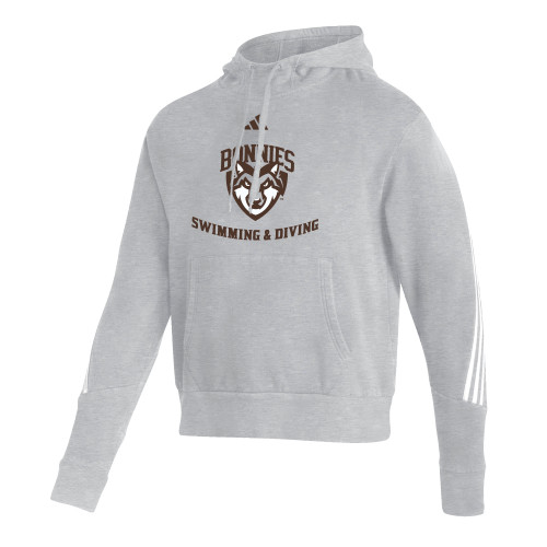  Adidas Medium Grey Heather Pullover Hood - St Bonaventure Swim and Diving - Adidas