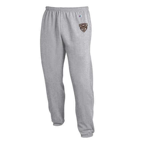  Champion Heather Grey Banded Bottom Sweatpants - St Bonaventure Primary Mascot Mark