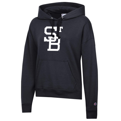  Champion Womens Black Powerblend Pullover Hood - St Bonaventure Dice