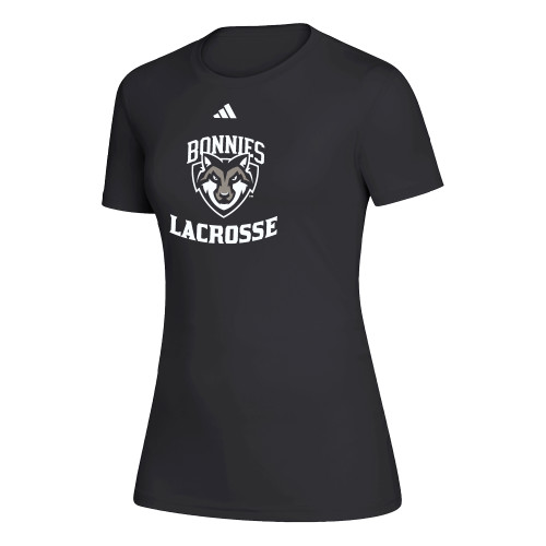  Adidas Womens Black Creator Performance Tee - St Bonaventure Lacrosse - Adidas