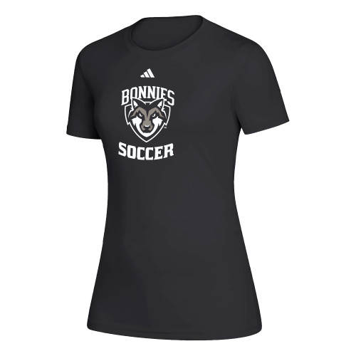  Adidas Womens Black Creator Performance Tee - St Bonaventure Soccer - Adidas