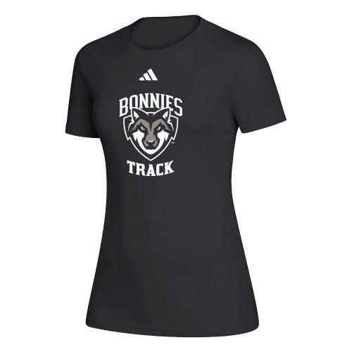  Adidas Womens Black Creator Performance Tee - St Bonaventure Track - Adidas