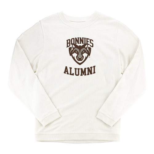  Boxercraft Womens Cream Corded Crew - St Bonaventure Alumni