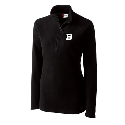  C&B Womens Black Clique Summit Performance Fleece Half Zip - St Bonaventure Secondary Mascot Mark