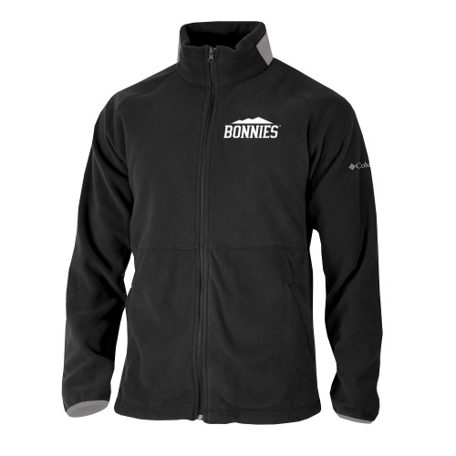  Columbia Black Everest Ridge Fleece Full Zip Jacket - St Bonaventure Bonnies Rolling Hills