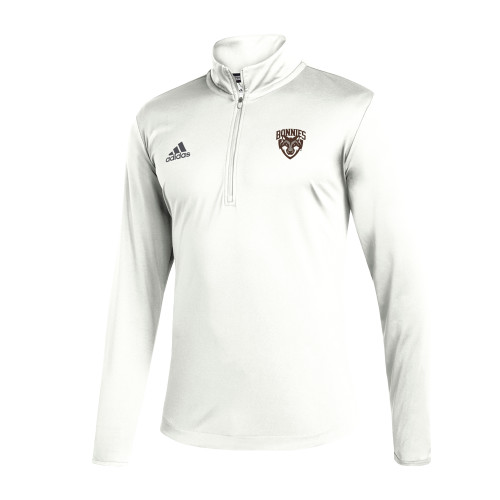  Adidas White Entrada 1/4 Zip - St Bonaventure Primary Mascot Mark