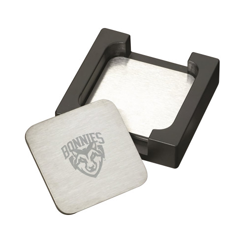  Stainless Steel Coaster Set - St Bonaventure Primary Mascot Mark Engraved