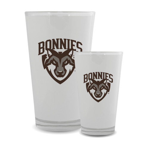  Full Color Glass 17oz - St Bonaventure Primary Mascot Mark