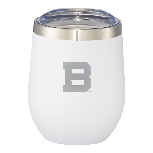  Corzo Vacuum Insulated White Cup 12oz - St Bonaventure Secondary Mascot Mark Engraved