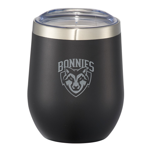 Corzo Vacuum Insulated Black Cup 12oz - St Bonaventure Primary Mascot Mark Engraved