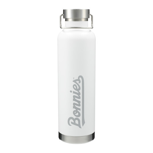  Thor Copper Vacuum Insulated White Bottle 32oz - St Bonaventure Bonnies Script Engraved
