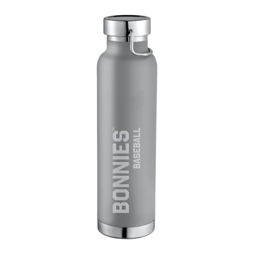  Thor Copper Vacuum Insulated Grey Bottle 22oz - St Bonaventure Baseball Engraved