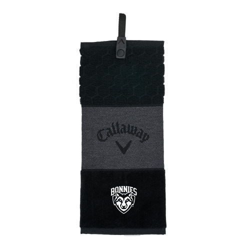  Callaway Black Trifold Towel - St Bonaventure Primary Mascot Mark