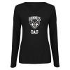 Thumbnail image for  Womens Black Long Sleeve V Neck Tee 