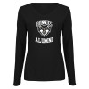Thumbnail image for  Womens Black Long Sleeve V Neck Tee 
