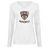 Thumbnail image for  Womens White Long Sleeve V Neck Tee 