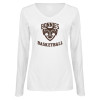 Thumbnail image for  Womens White Long Sleeve V Neck Tee 