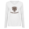 Thumbnail image for  Womens White Long Sleeve V Neck Tee 
