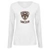 Thumbnail image for  Womens White Long Sleeve V Neck Tee 
