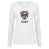 Thumbnail image for  Womens White Long Sleeve V Neck Tee 