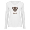 Thumbnail image for  Womens White Long Sleeve V Neck Tee 