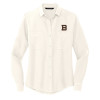 Thumbnail image for  Mercer + Mettle Womens Ivory Crepe Long Sleeve Camp Blouse