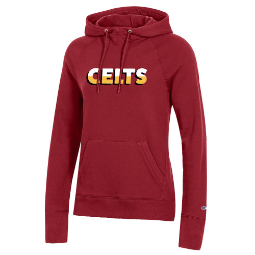 St. Thomas Champion Womens Cardinal Pull Over Hood-XS