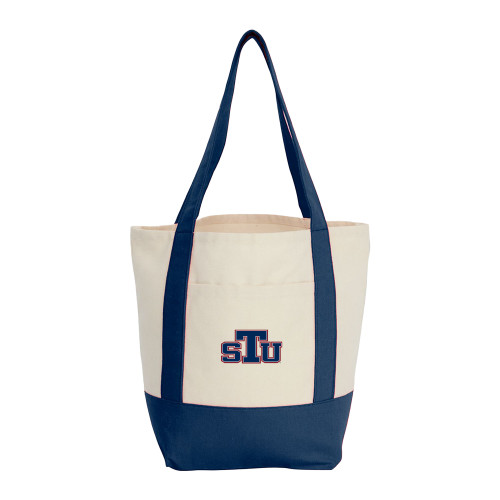  Mini Navy Recycled 8oz Cotton Canvas Tote - STU