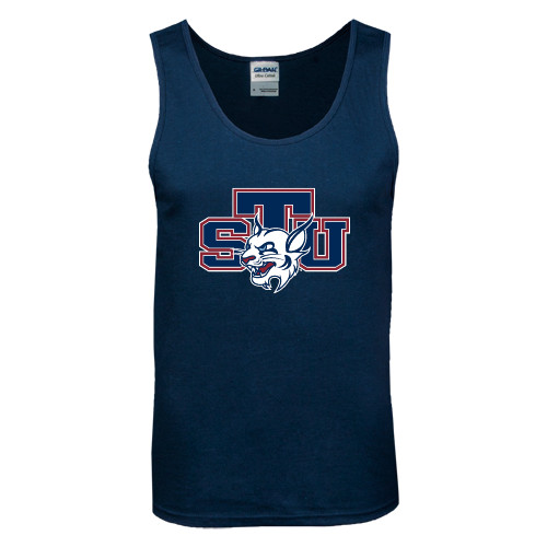 Navy Tank Top - STU w/ Bobcat Head