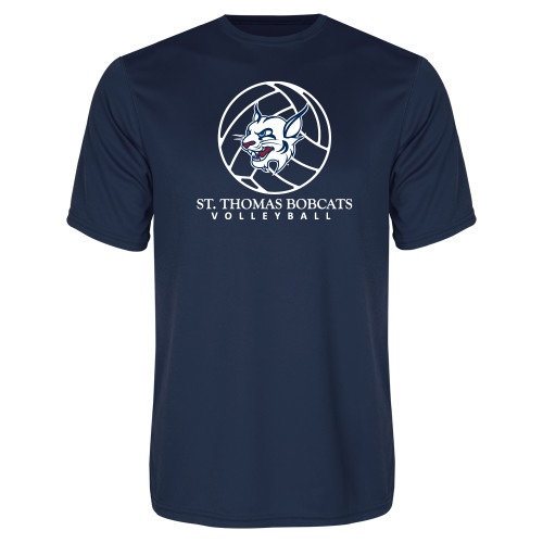  Navy Performance Tee - Volleyball Ball Design