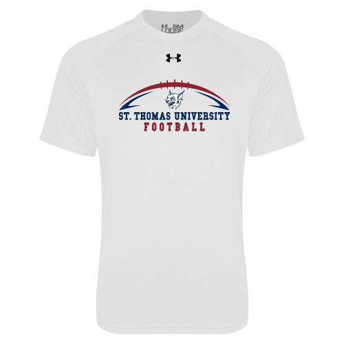  Under Armour White Tech Tee - Arched Football