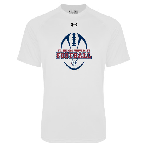  Under Armour White Tech Tee - Tall Football