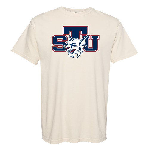  Comfort Colors Ivory T Shirt - STU w/ Bobcat Head