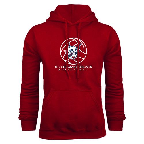  Cardinal Fleece Hoodie - Volleyball Ball Design