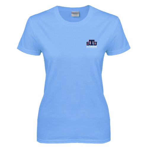  Womens Light Blue Short Sleeve Tee - Official Logo