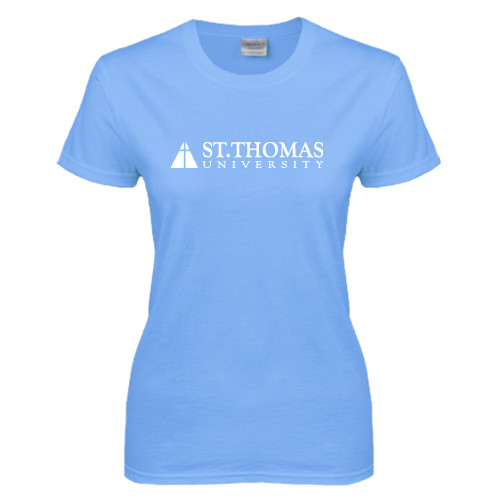  Womens Light Blue Short Sleeve Tee - University Mark