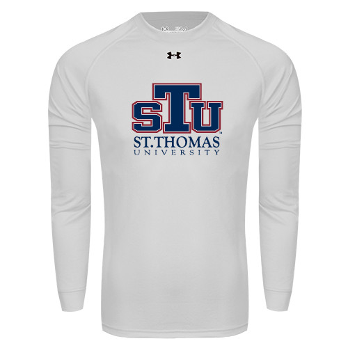  Under Armour White Long Sleeve Tech Tee - Official Logo