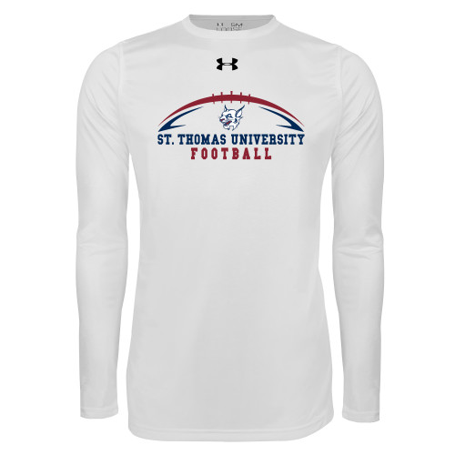  Under Armour White Long Sleeve Tech Tee - Arched Football